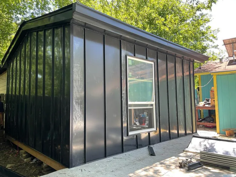 Black standing seam metal wall panels for Metal Roof Installation in Sunnyside